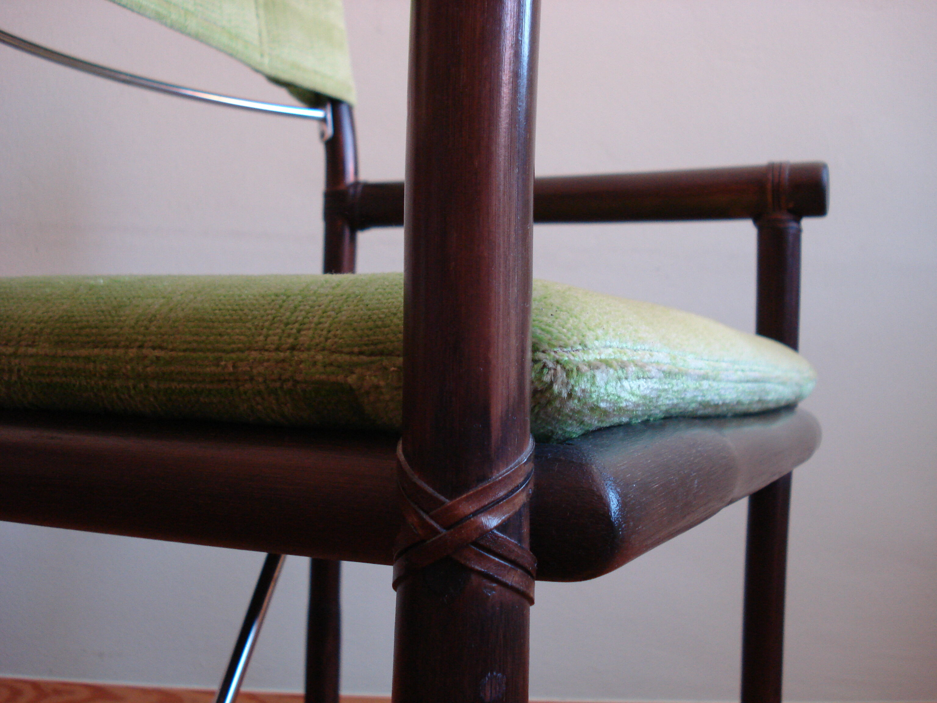2 chaises vintage en rotin, années 1970