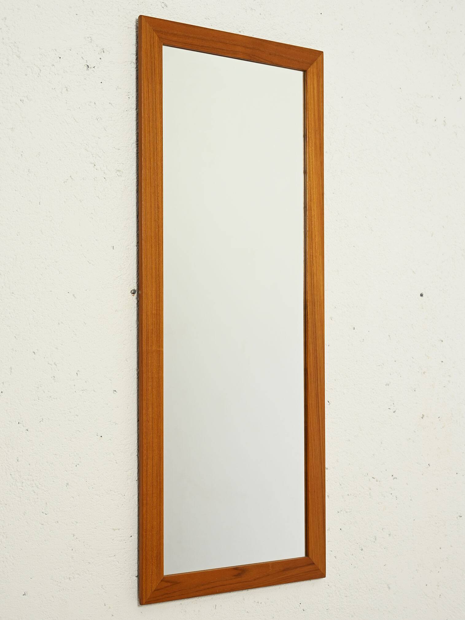 Teak framed mirror