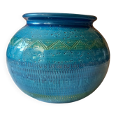 Round vase Rimini blue by Aldo Londi for Bitossi