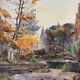 Tableau Aquarelle de Paul Monnier "Longvic" cf. Dijon" 1914