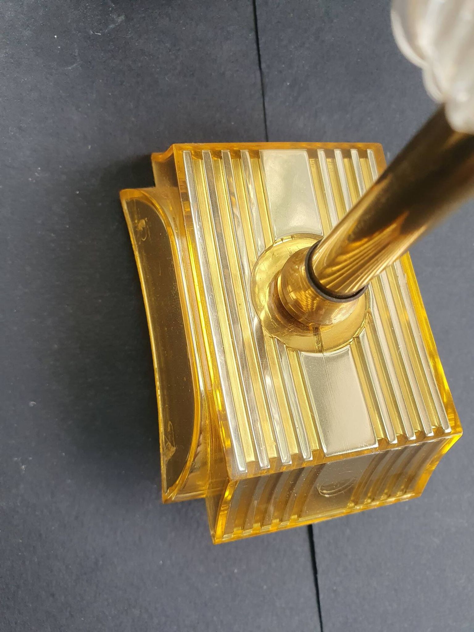 Pair of vintage 1970s perspex wall sconces.