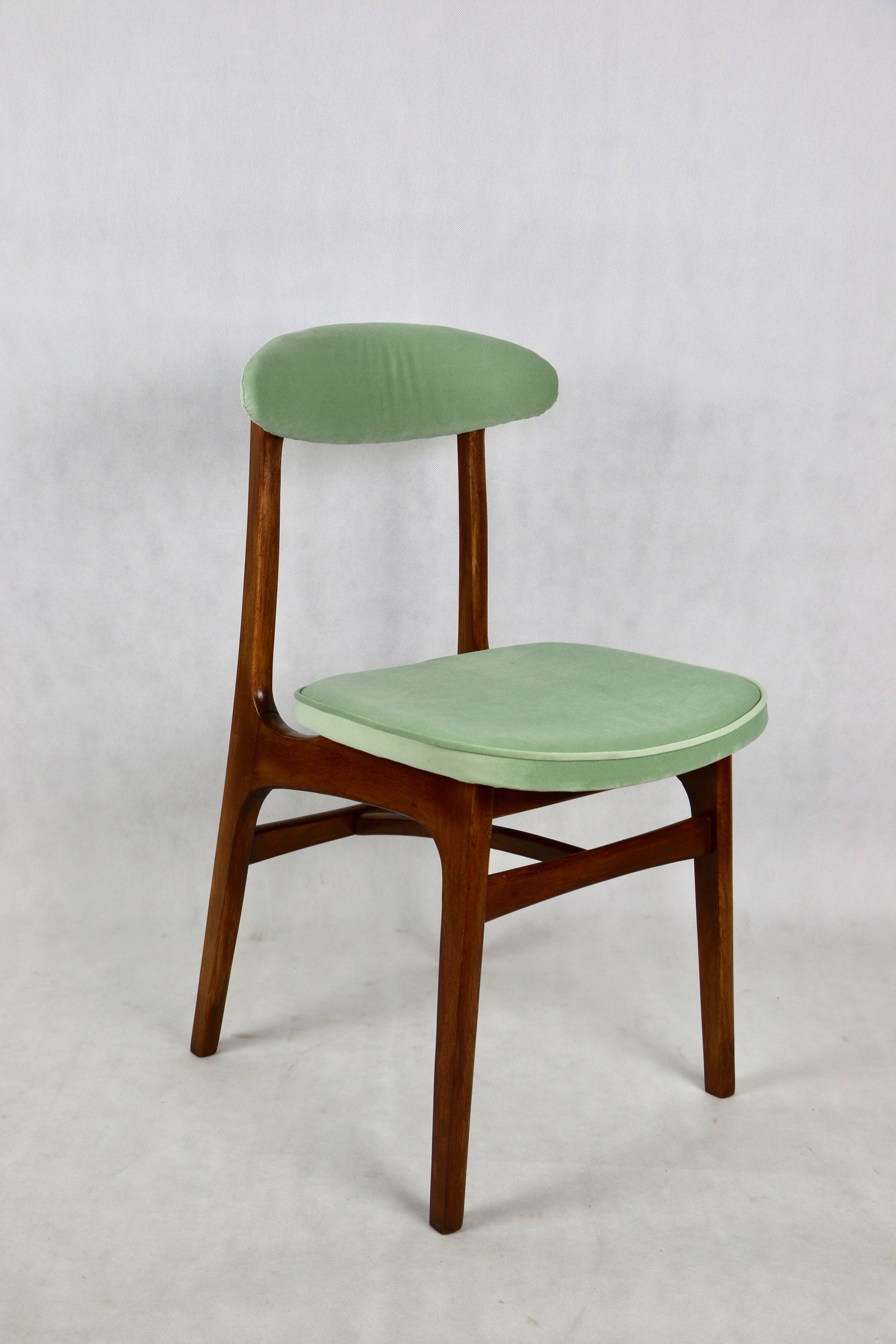 Chaises de salle à manger vert clair de Rajmund Halas, années 1970, ensemble de 2