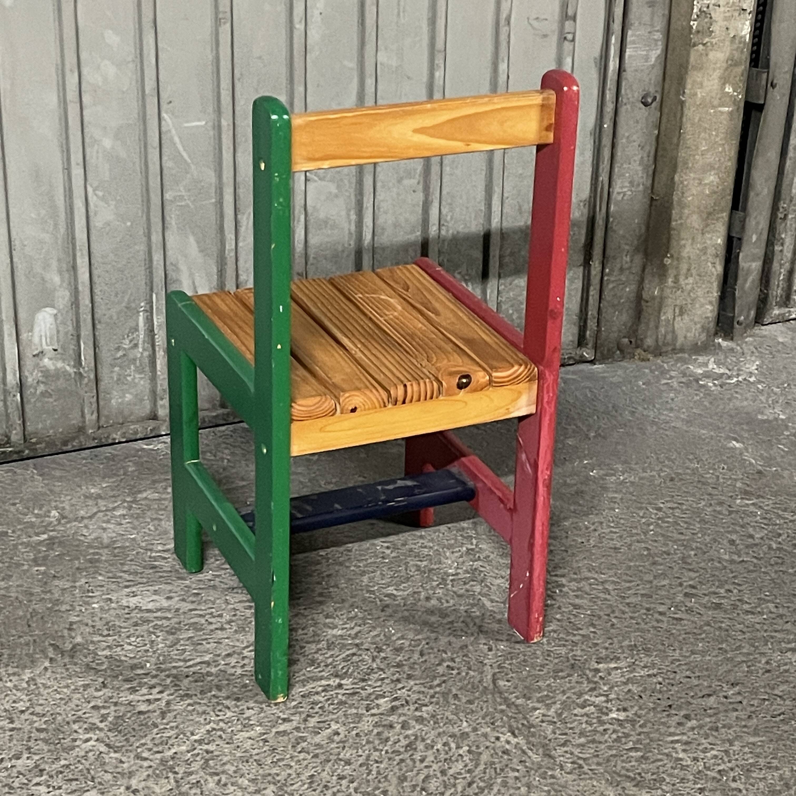 Vintage children's chair in the style of Pierre Sala.