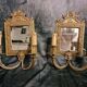 France 19th century pair of finely chiseled bronze sconces