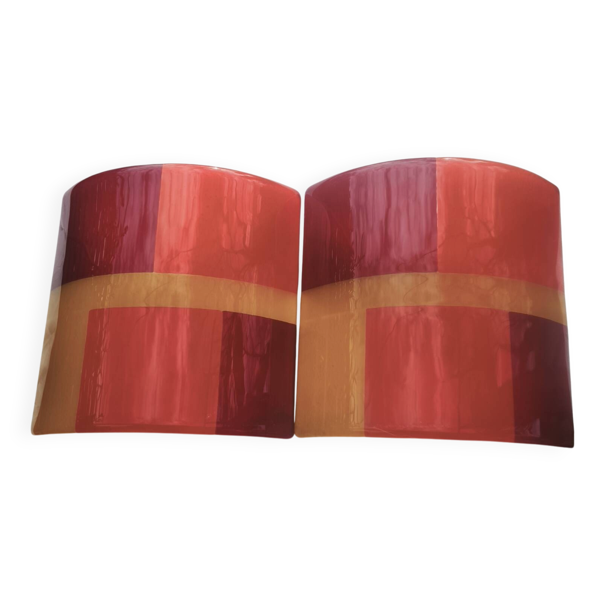 Pair of Italian wall lights in Murano glass