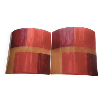 Pair of Italian wall lights in Murano glass