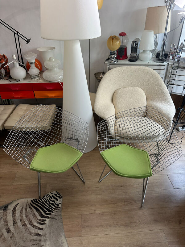 Paire de fauteuils Diamond Bertoïa pour Knoll Studio