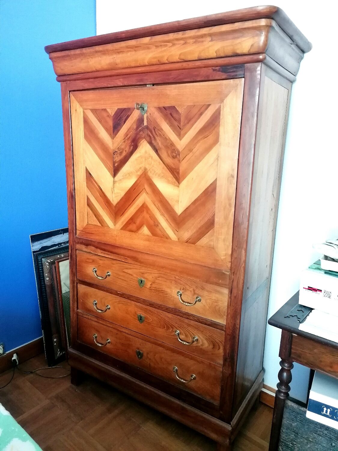 19th century elm secretary
