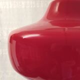 Vintage red glass pendant light from the 70s