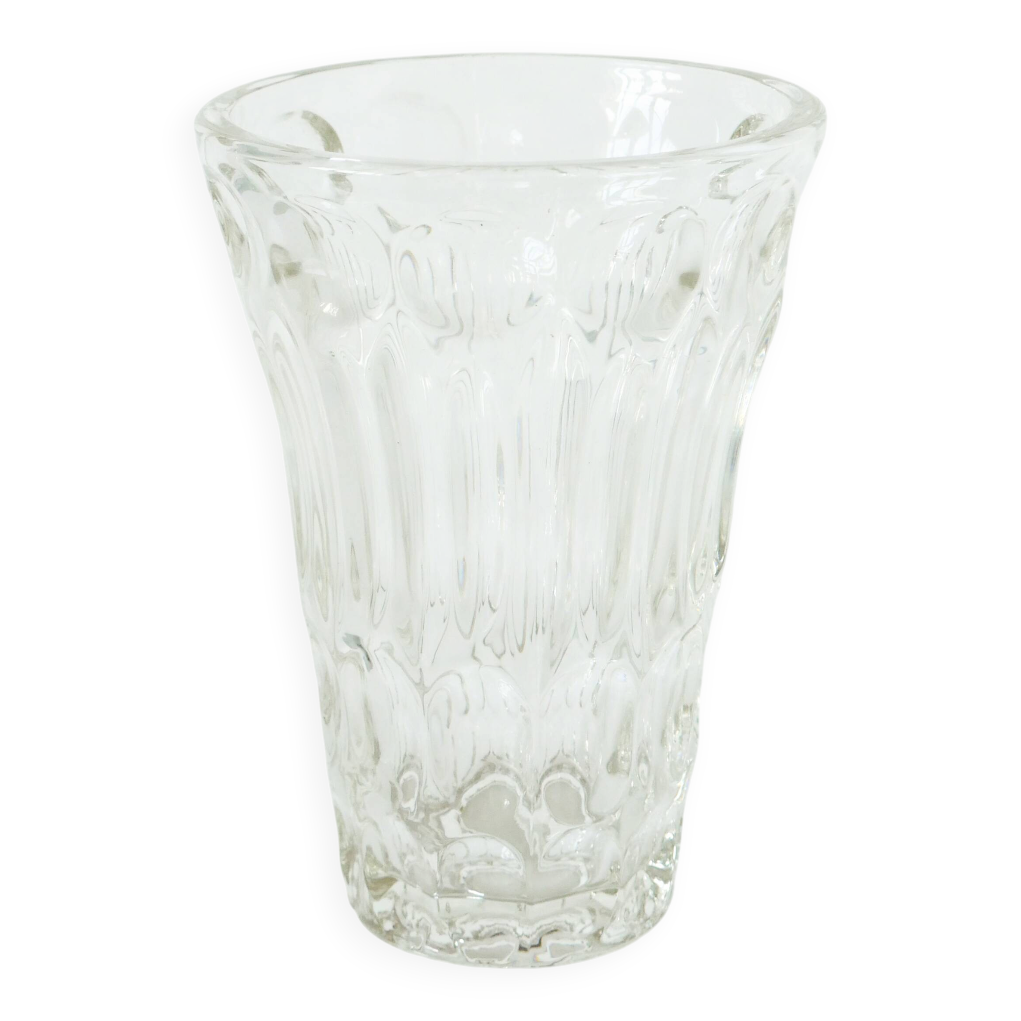 grand vase en verre moulé, Art Déco, 1930 - 20 X 13 cm