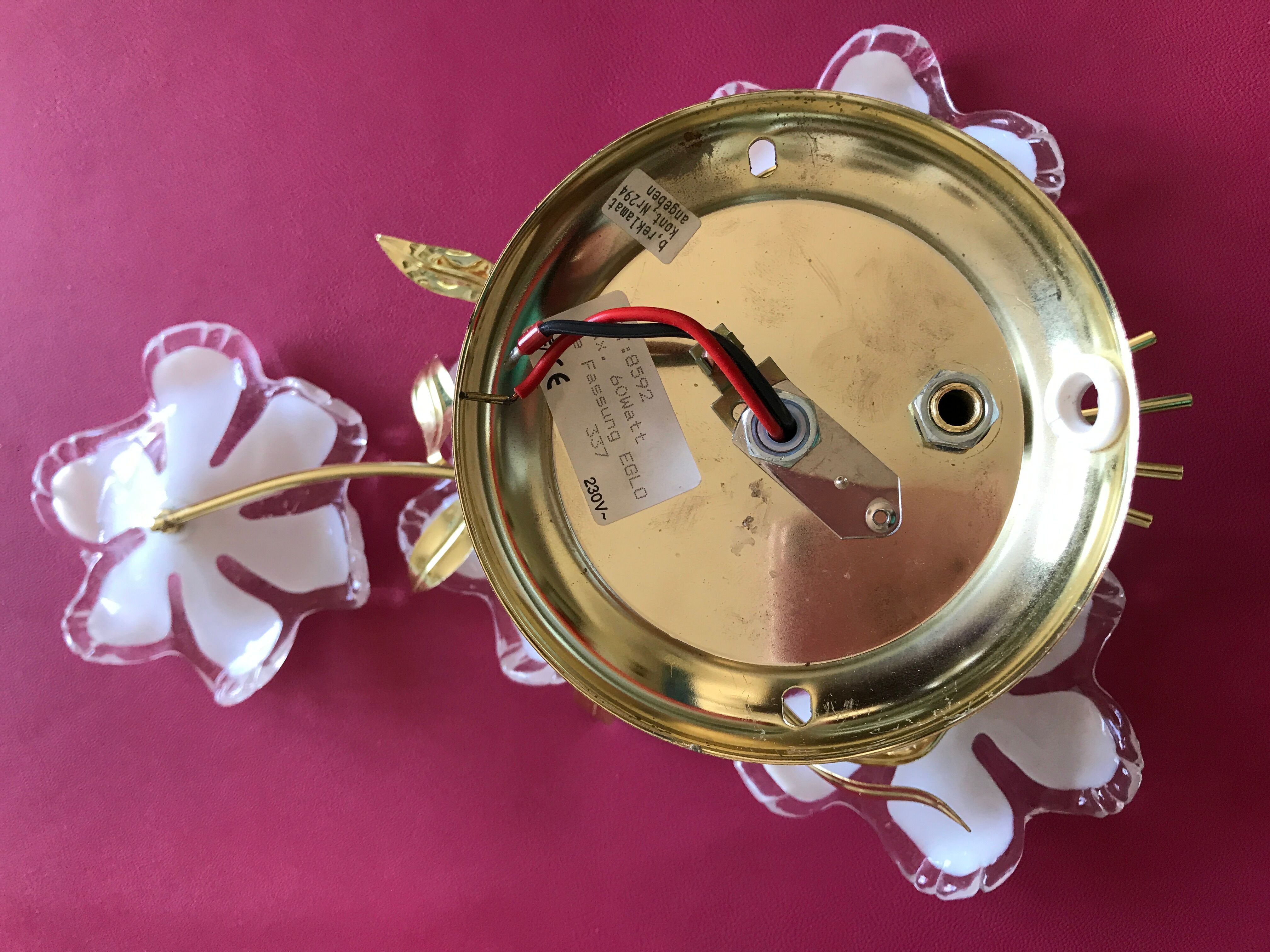 Wall light vintage flowers