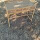 Bureau ancien en rotin osier vintage