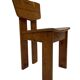 Vintage Brutalist Pine Chair 1970s Minimalist Wood Design