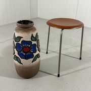 Vase à fleurs en poterie d'Allemagne de l'Ouest, vase de sol, années 1960