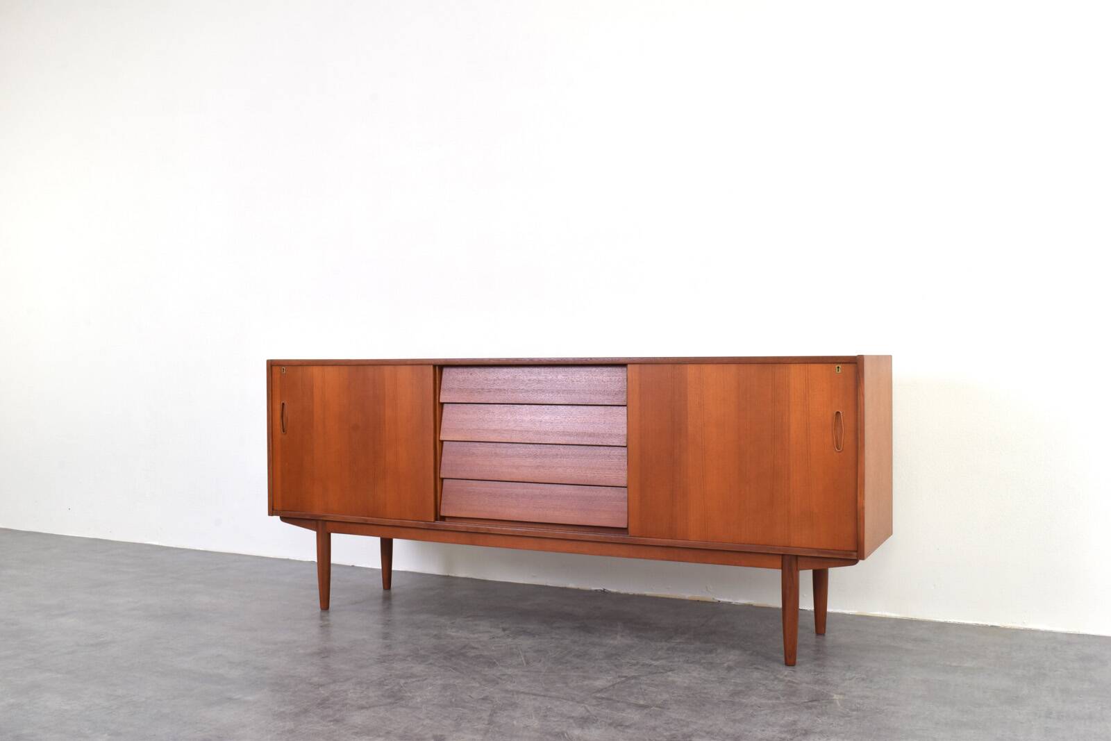 Mid-Century Teak Scandinavian Sideboard by Nils Jonsson for P.S. Heggen