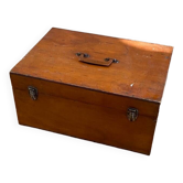 Coffre caisse boîte à outils en bois vintage