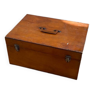 Vintage wooden toolbox chest