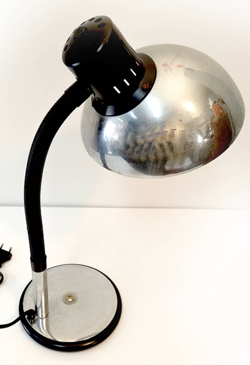 Chrome-plated Aluminor industrial lamp