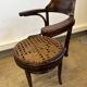 Fauteuil de bureau pivotant Thonet  en bois courbé et cannage – début XXe