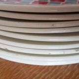 Set of 10 hollow plates in Creil and Montereau earthenware HBCM model Yves