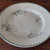 Round serving dish iron earth Ht Boulenger & Cie Choisy le Roi decor Roscoff