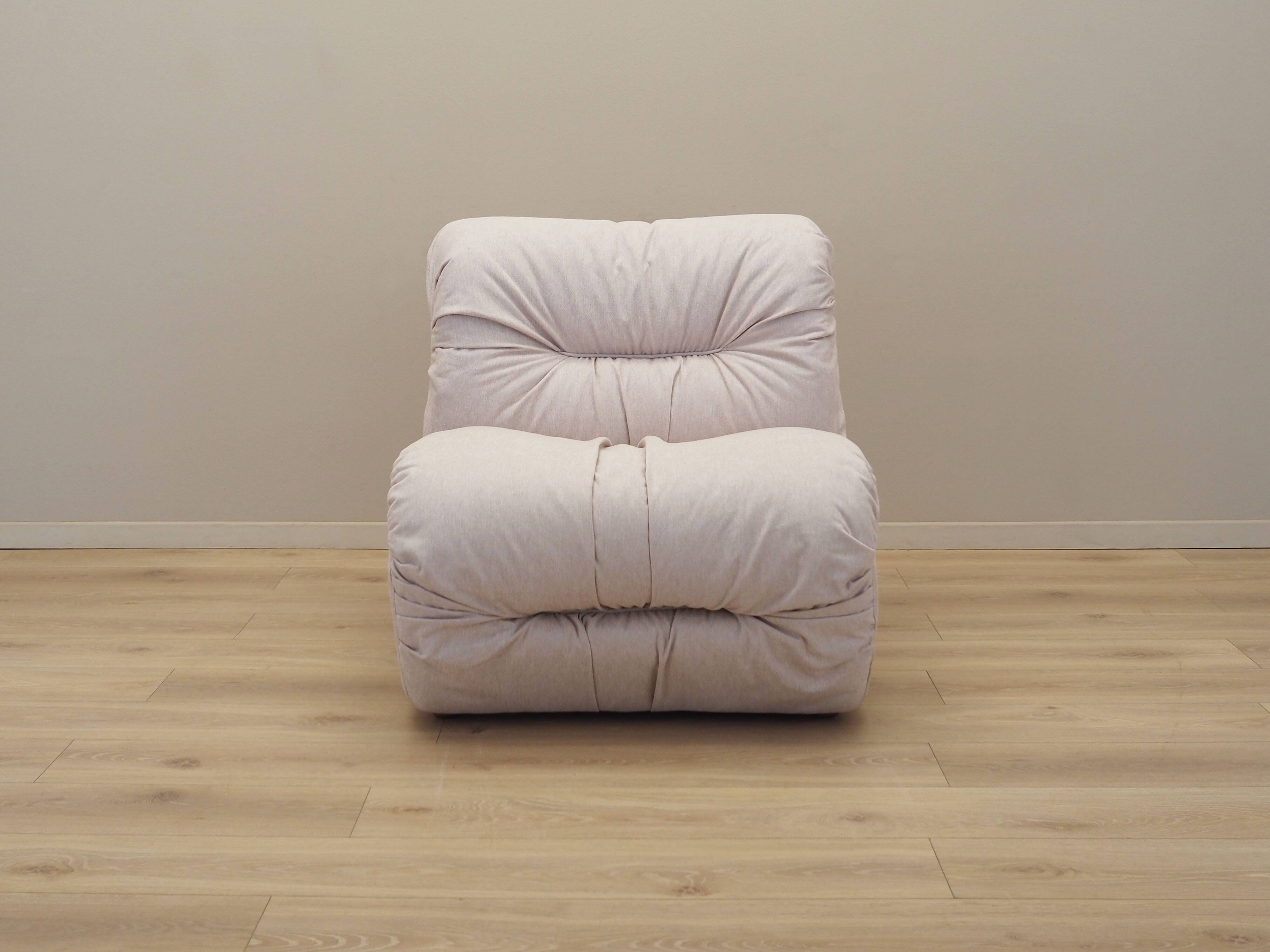 Beige armchair, Italian design, 1970s, production: Italy