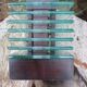 Demeter wood and glass lamp Maison Desny 1980