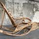 XXL vintage rattan garden armchair or deck chair