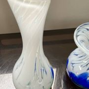 Duo de vases en pâte de verre soufflé années 70