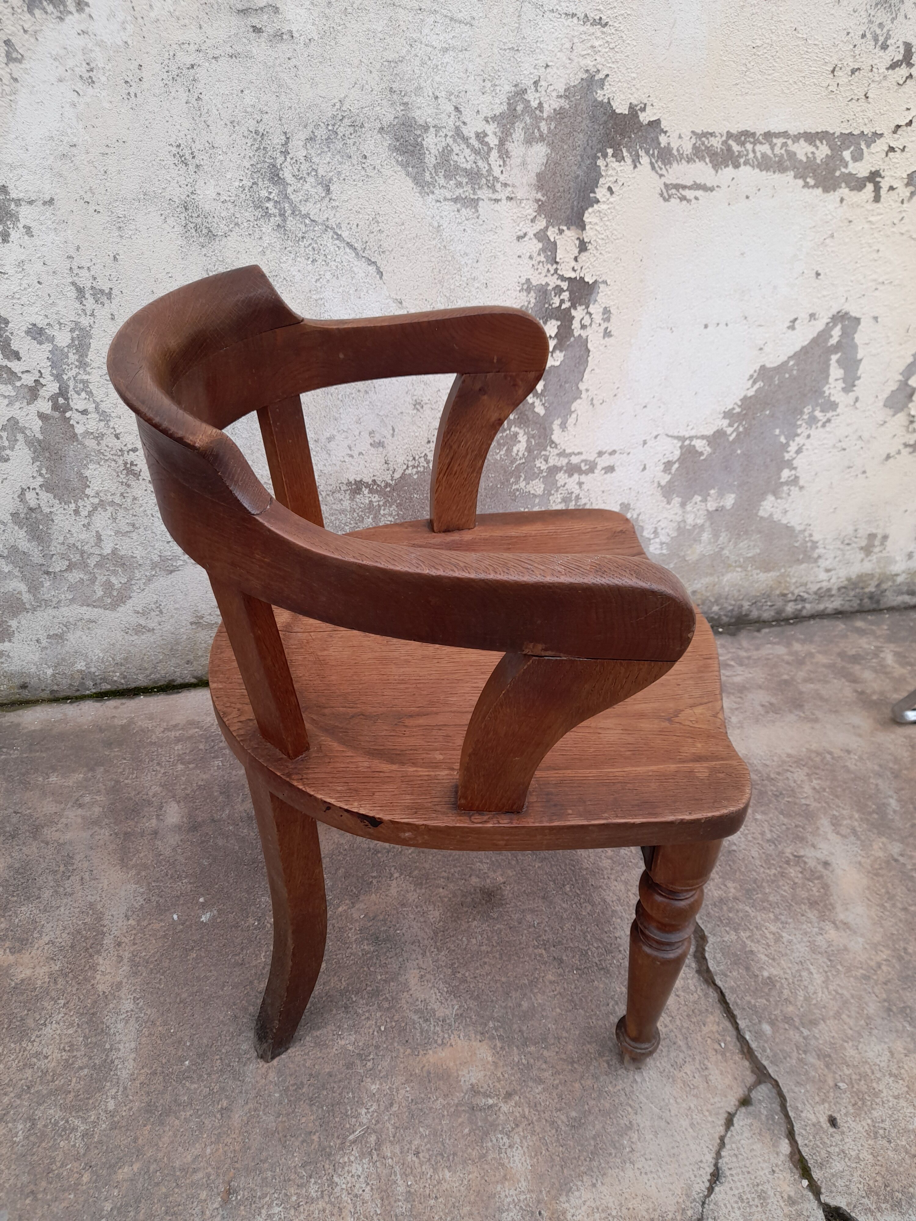 Louis Philippe oak desk chair 1900