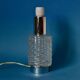 Vintage textured glass and chrome-plated steel lamp base - 1960
