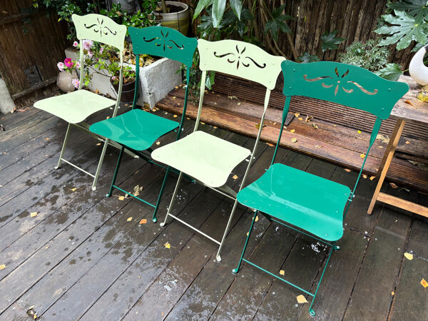 4 chaises pliantes Fermob extérieur