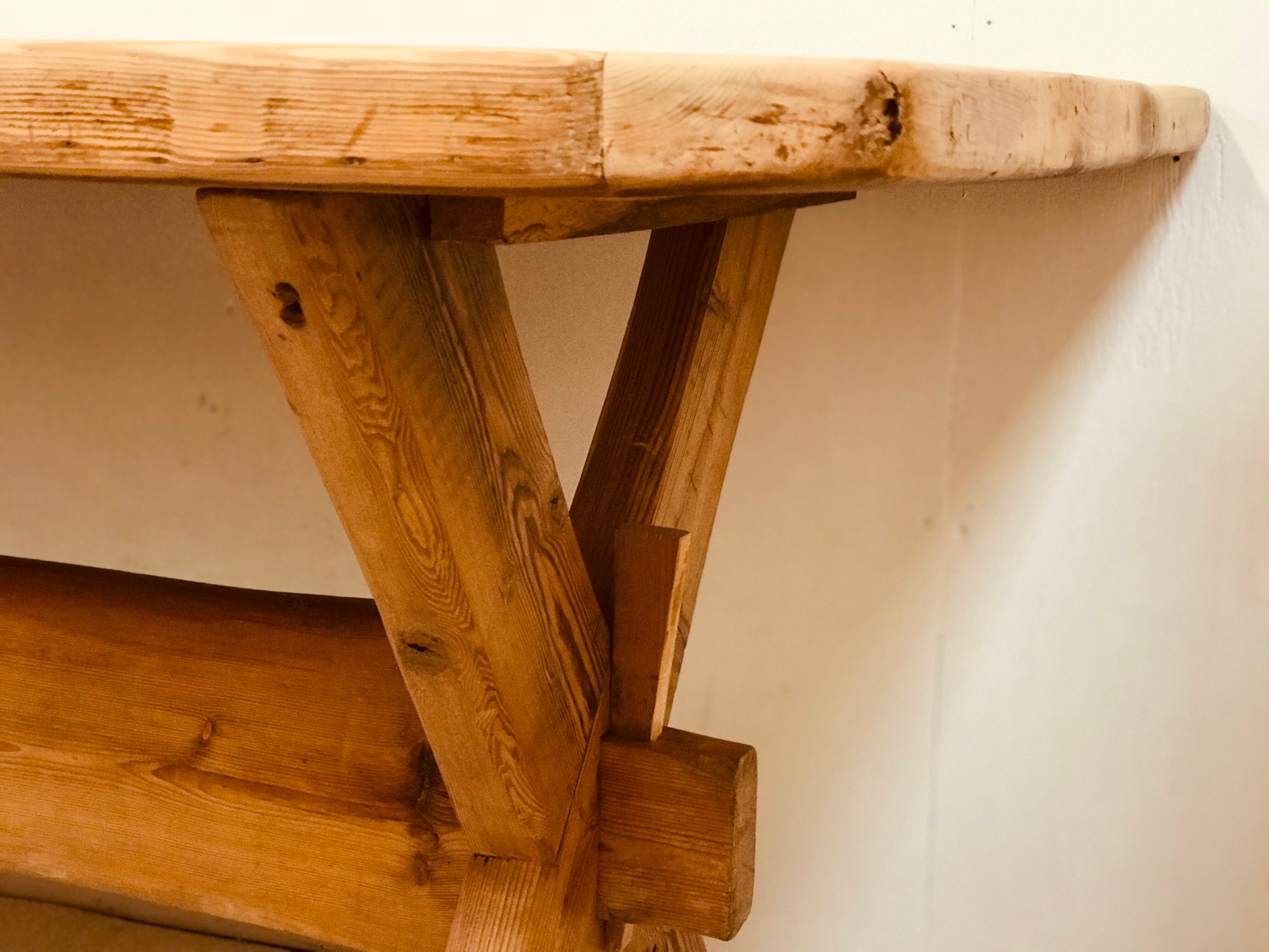 Country pine old table.