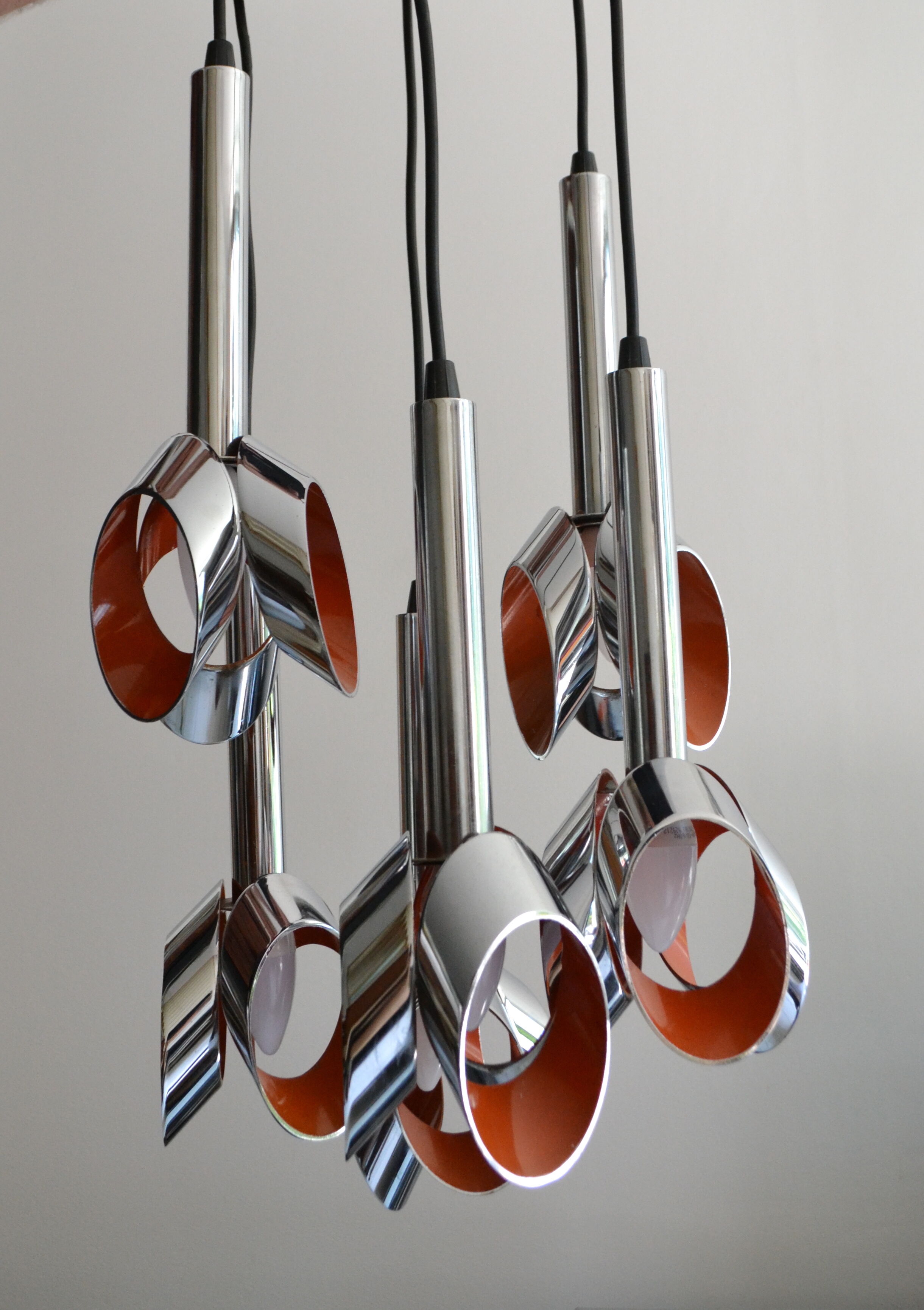 Lustre Raak cascade années 60/70  6 feux