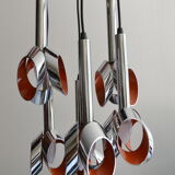 Chandelier Raak waterfall 60s/70s 6 fires