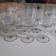 Lot 14 verres à pied gravé vintage