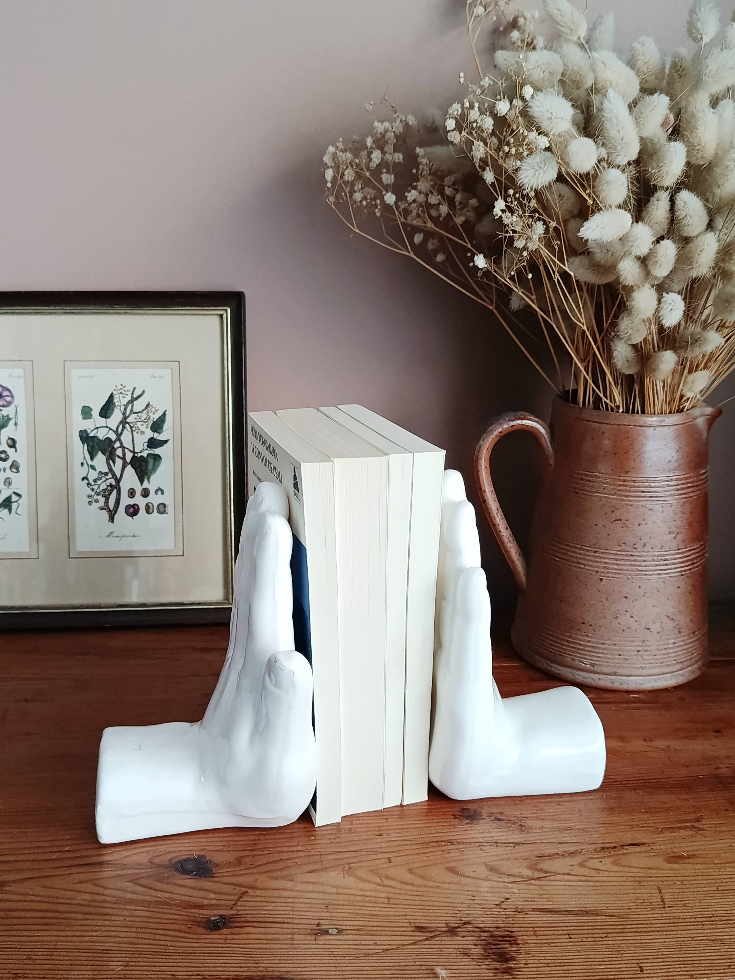 Ceramic hand bookends