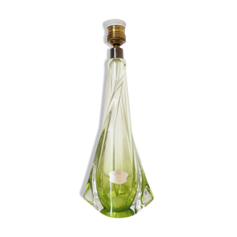 Pied de lampe en cristal Val Saint Lambert