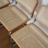 4 chairs cannage and chrome