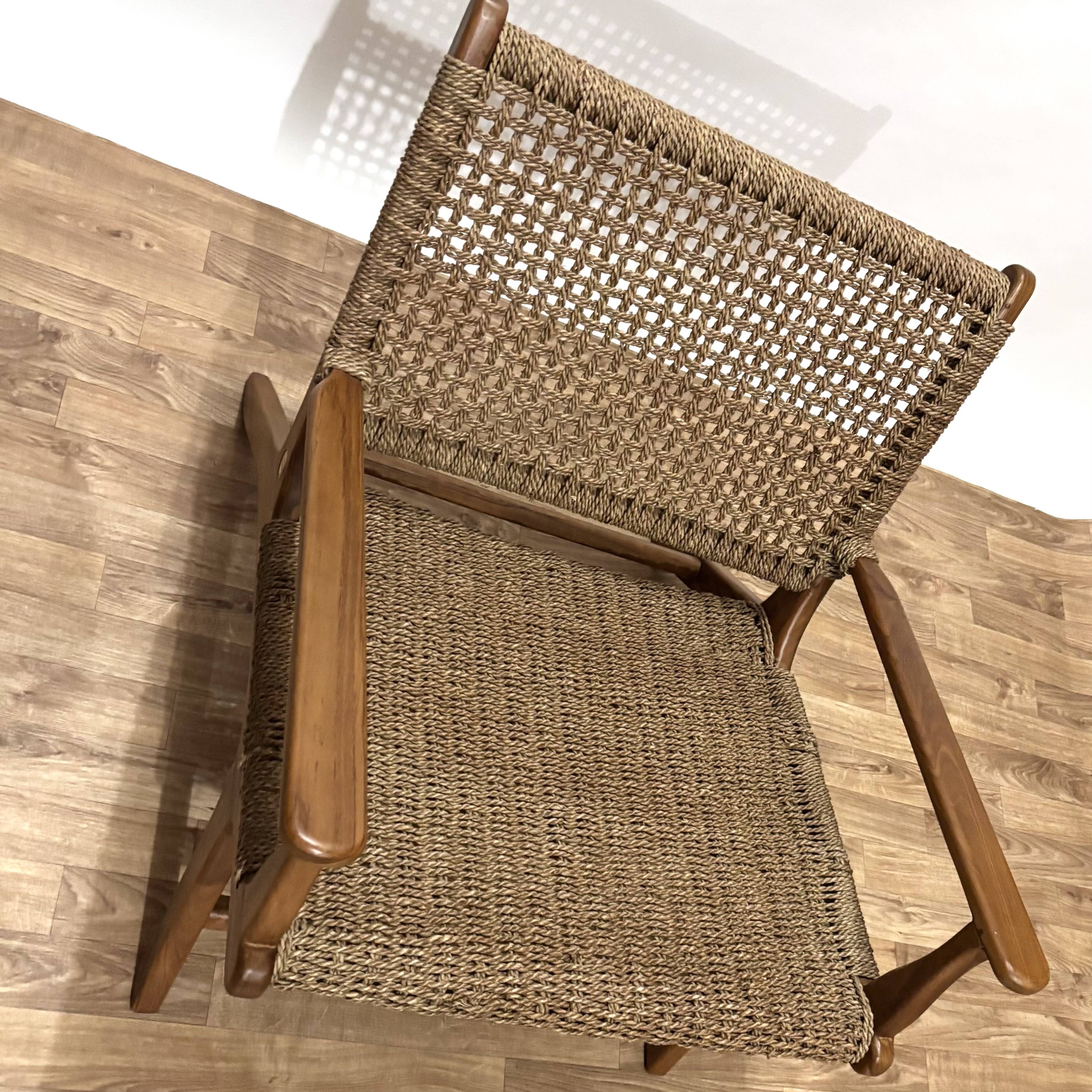 Pair of rope armchairs by Olivier de Schrijver