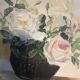 Old oil on canvas "Basket of Roses"