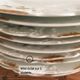 set of 9 plates Clématites porcelain Limoges Art Nouveau