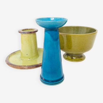 Composition candlesticks vintage, 1970