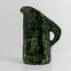 Vintage 1970s studio ceramic vase or pitcher, glazed green.