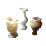 Lot of 3 marble vases