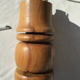 Solid wood lamp foot dug 70's