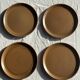 Lot de 4 assiettes à dessert brunes Sarreguemines Modèle Savoie D19.5