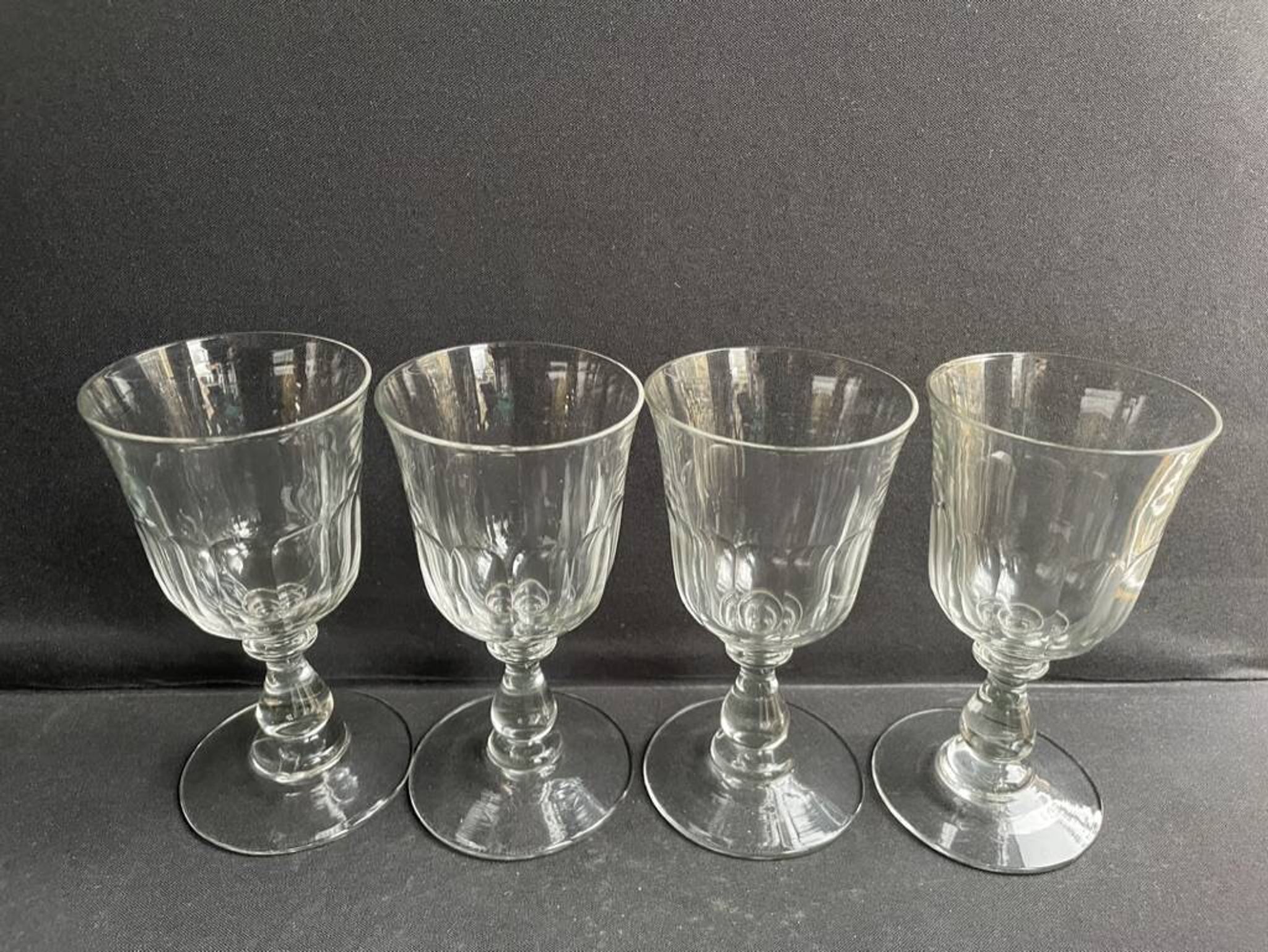 4 verres à eau XIXème – Établissements Legras