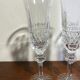 Set de 4 flûtes à champagne cristal de Lorraine style Saint Louis