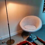 Two vintage brass lampposts